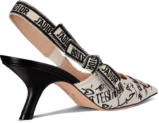 (Women) Dior Amour Embroidered Canvas High Heels 'Ivory' KDP880DGE_S10W Lookbook (Women) Dior Amour Embroidered Canvas High Heels 'Ivory' KDP880DGE_S10W