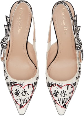 (Women) Dior Amour Embroidered Canvas High Heels 'Ivory' KDP880DGE_S10W Shop (Women) Dior Amour Embroidered Canvas High Heels 'Ivory' KDP880DGE_S10W