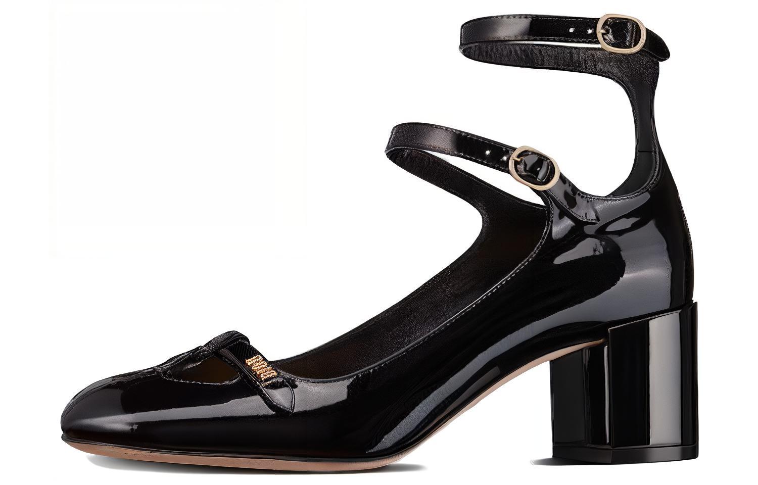 (Women) Dior Amour Leather High-Heels 'Double Buckle Black' KCV042VNI_S900