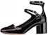 (W) Dior Amour Kasut Tumit Tinggi Kulit 'Double Buckle Hitam' KCV042VNI_S900