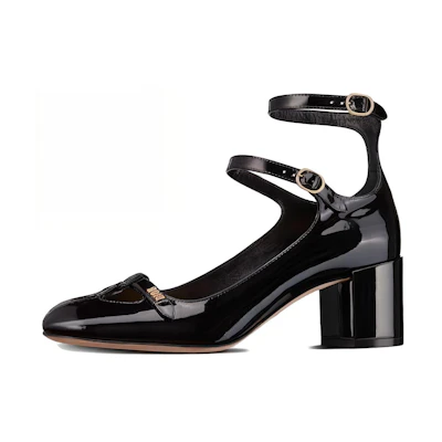 (W) Dior Amour Leather High-Heels 'Double Buckle Black'