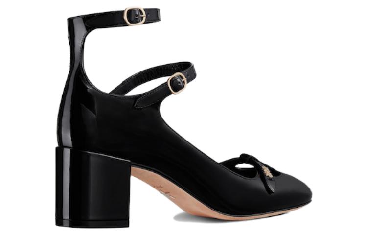 Lookbook (W) Dior Amour Kasut Tumit Tinggi Kulit 'Double Buckle Hitam' KCV042VNI_S900