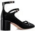 Lookbook (W) Dior Amour Kasut Tumit Tinggi Kulit 'Double Buckle Hitam' KCV042VNI_S900
