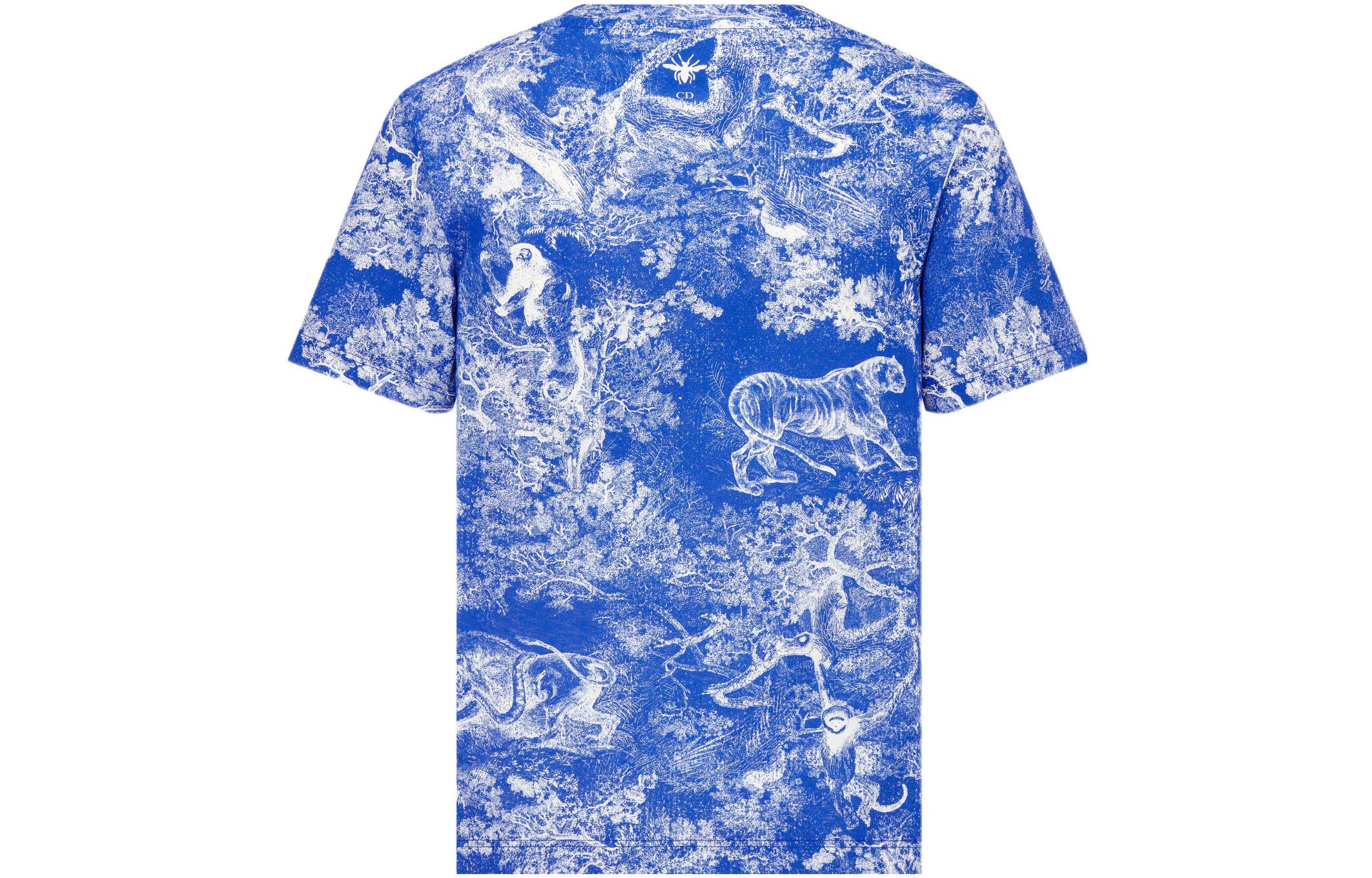 Lookbook (W) DIOR 动物印花圆领套头衫 FW22 蓝色T恤 223T19A4498-X5881