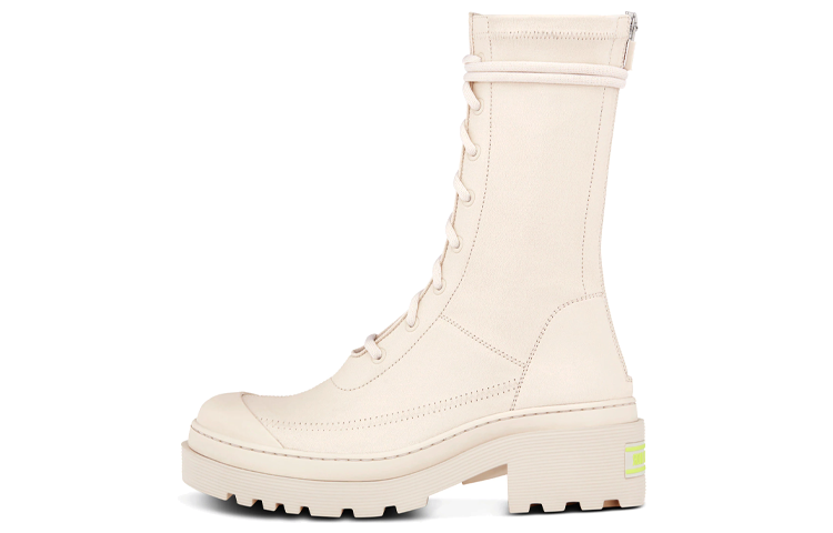 (W) Dior Arcade Boot 'White Elastic Lambskin Leather'