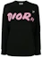 Buy (W) Dior Archive Letter Patch Crewneck Pullover Wanita Hitam. 923J620W1242-984