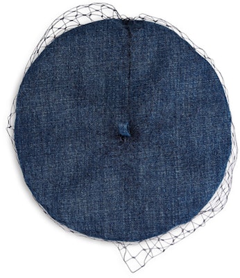 (Women) Dior Arty Cotton Denim Beret with Veil Blue Parisian Style Hat. 86ATY910G132-C525 Buy (Women) Dior Arty Cotton Denim Beret with Veil Blue Parisian Style Hat. 86ATY910G132-C525