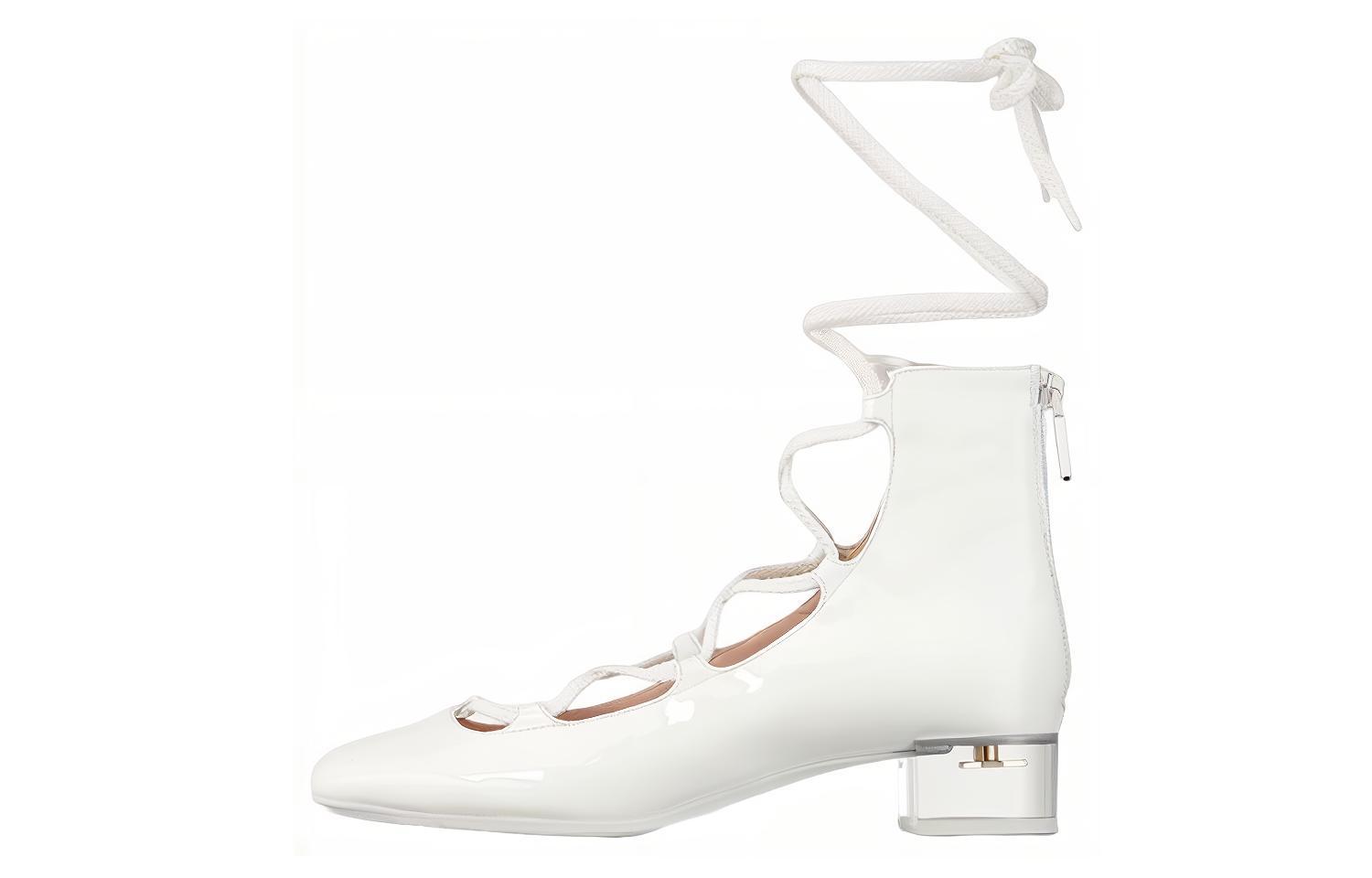(Women) Dior Arty Patent Leather Ankle Boot 'White' KDI760VNI_S10W
