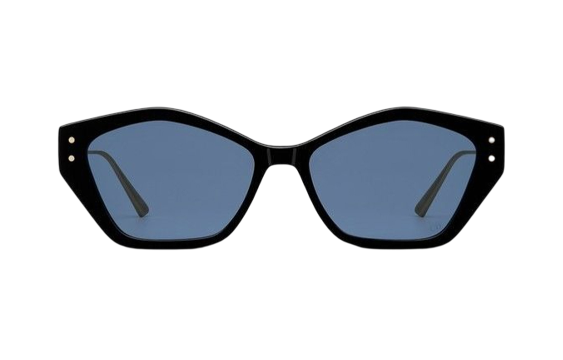 Lookbook (W) 迪奥前卫黑色不规则边框太阳镜。 MISDS1UXR12B0