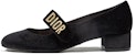 (Women) Dior Baby-D 'Black Calfskin Mid-Low Heel' KCB380VEV_S900