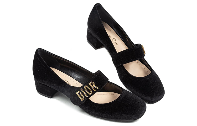 Lookbook (W) 迪奥Baby-D黑色小牛皮中低跟鞋 KCB380VEV_S900