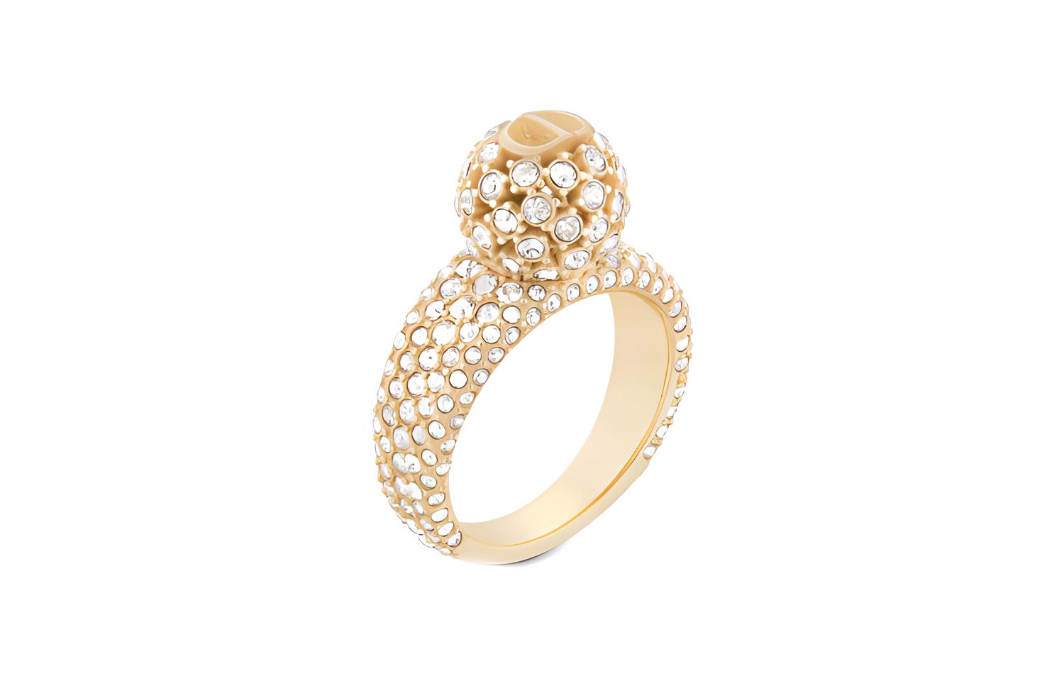 (Women) Dior Balloon Gold Ring with CD Logo for Women. R1515WOMCY-D03S