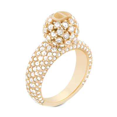(Women) Dior Balloon Gold Ring with CD Logo for Women. R1515WOMCY-D03S