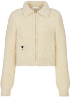 (Women) Dior Beige Jacket with Bee Embroidery Long Sleeve Casual Short Coat 154V05AM114-X0810 (Women) Dior Beige Jacket with Bee Embroidery Long Sleeve Casual Short Coat 154V05AM114-X0810