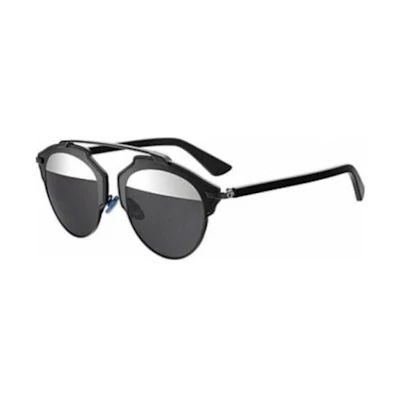 (Women) DIOR Black Aviator Sunglasses for Women with Metal Frame and Logo Design. BOYBLACK4822140LNGR