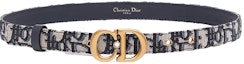 Buy (W) ディオール ブルーレザーベルト ジャカードバックル付き 2cm B0042CTZQ-M928