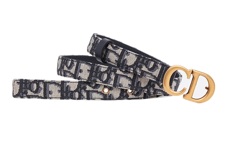 Lookbook (W) ディオール ブルーレザーベルト ジャカードバックル付き 2cm B0042CTZQ-M928