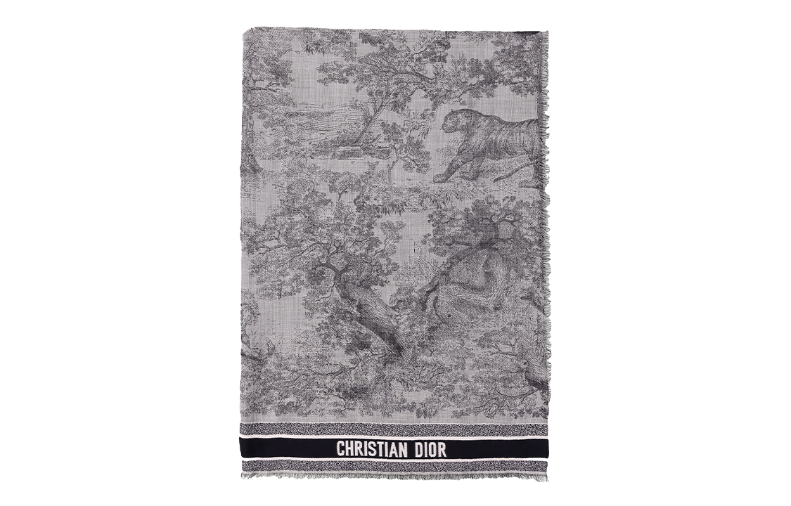 (Women) DIOR Blue Wool Toile de Jouy Print Shawl for Women. 14JOU140I142-C583 圖 2
