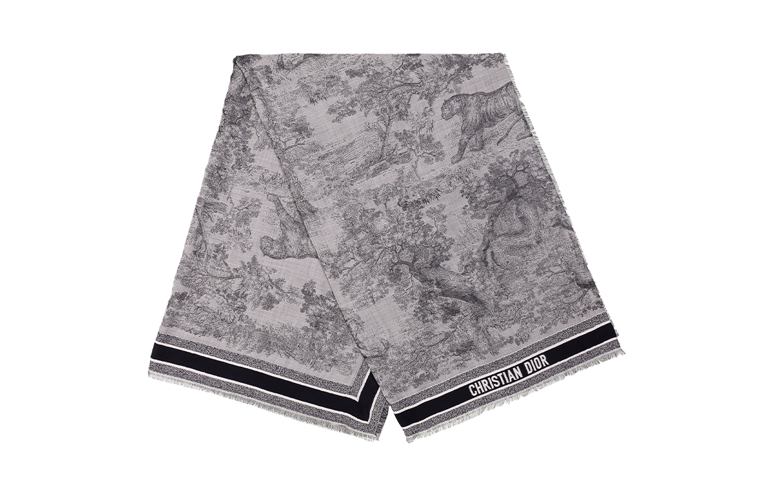 (Women) DIOR Blue Wool Toile de Jouy Print Shawl for Women. 14JOU140I142-C583 圖 3