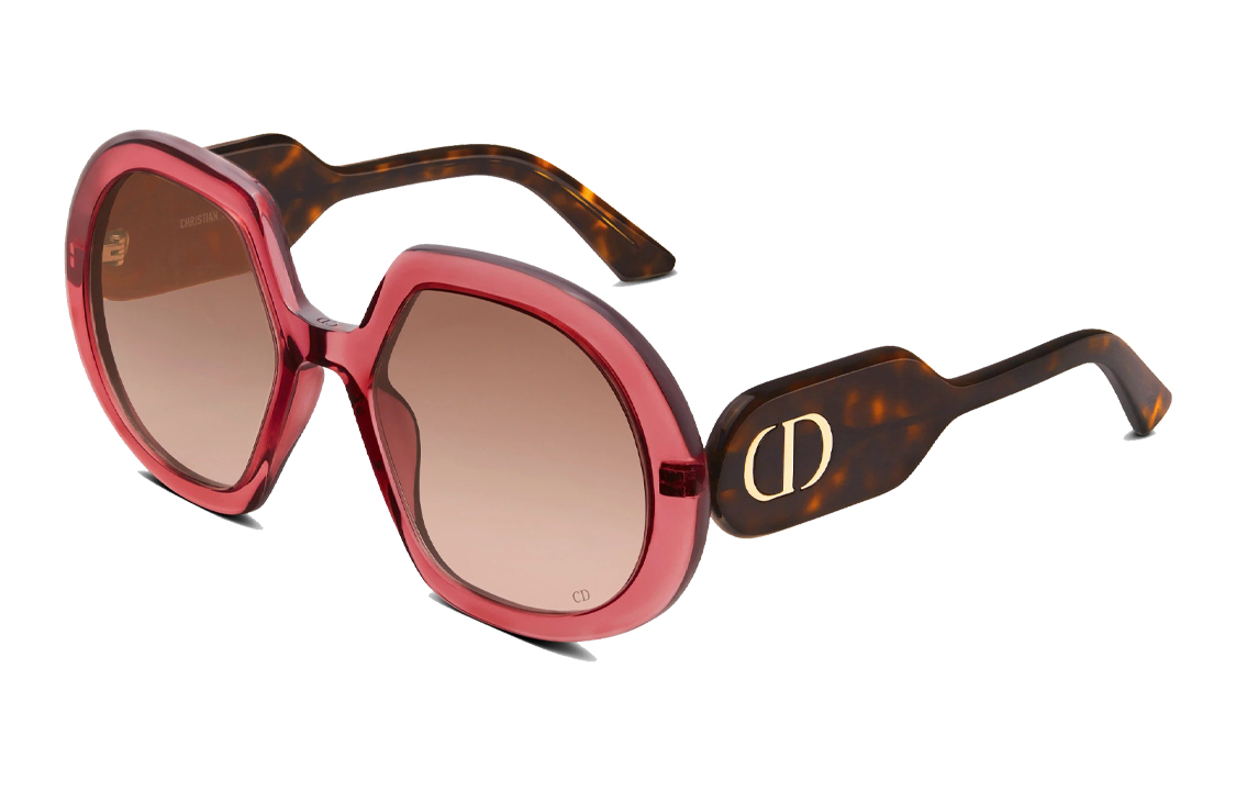 (Women) Dior Bobby R1U Translucent Round Sunglasses Women Pink. BOBYR1UXR-42FR