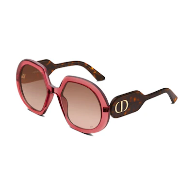 (Women) Dior Bobby R1U Translucent Round Sunglasses Women Pink. BOBYR1UXR-42FR