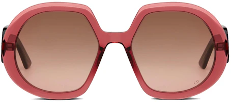 Lookbook (Women) Dior Bobby R1U Translucent Round Sunglasses Women Pink. BOBYR1UXR-42FR