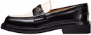 (W) Dior Boy Loafer 'Tumit Tebal Logo Plaque Hitam dan Putih' KDB759ACA_S11X
