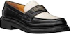 (W) Dior Boy Loafer 'Tumit Tebal Logo Plaque Hitam dan Putih' KDB759ACA_S11X