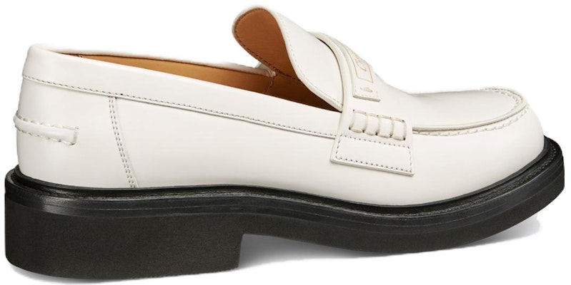 (W) Dior Kasut Loafer Lelaki Kulit Anak Lembu Putih Brushed KDB759ACA_S03W Order (W) Dior Kasut Loafer Lelaki Kulit Anak Lembu Putih Brushed KDB759ACA_S03W