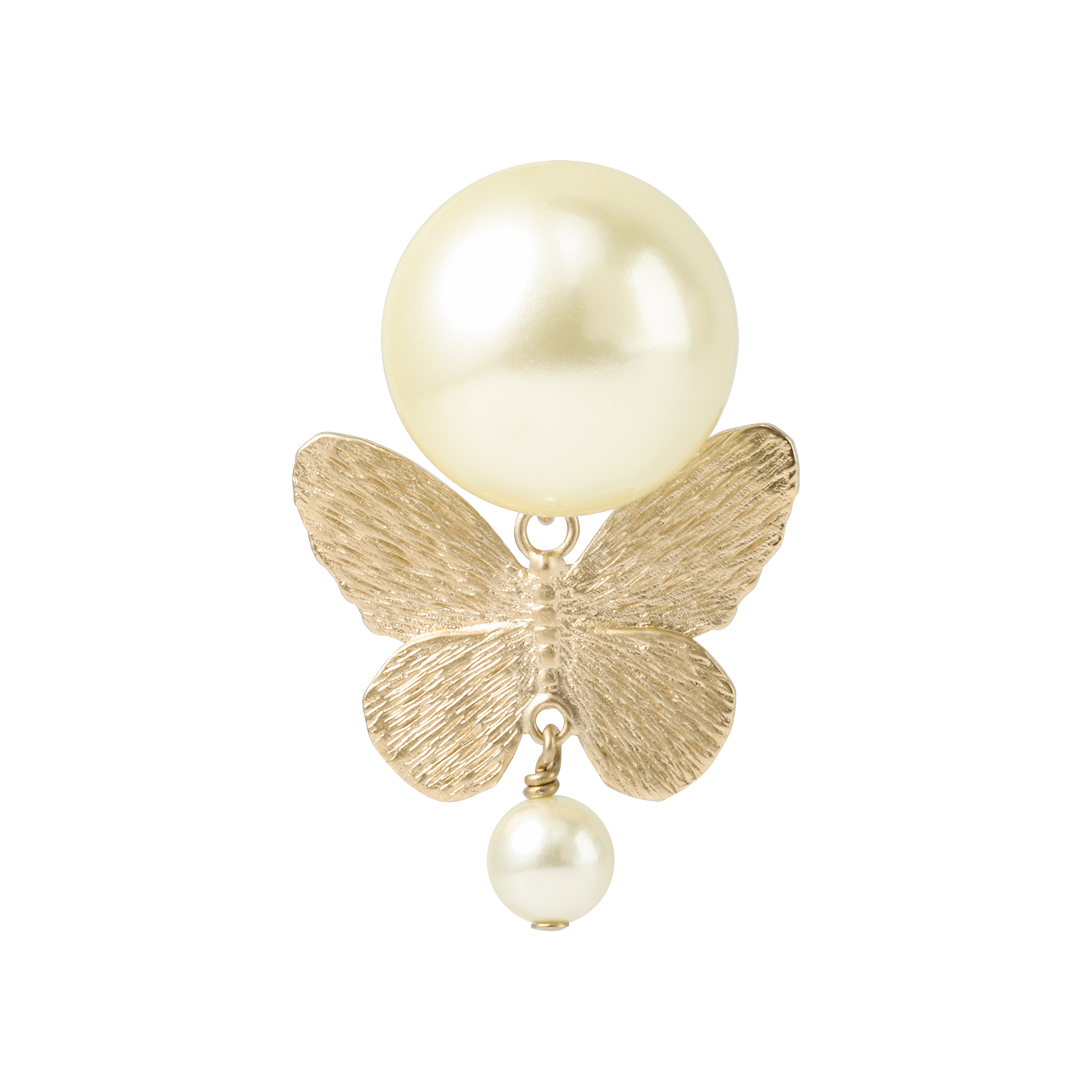 (Women) DIOR Butterfly Decor Metal Resin  Earrings - Gold. E2972WOMRS 圖 3