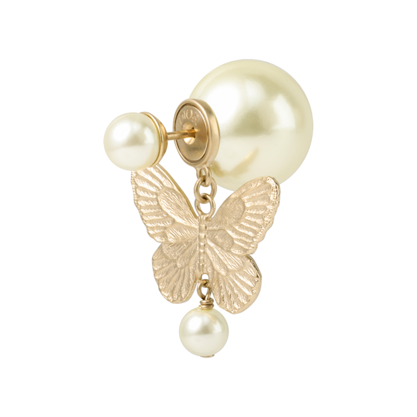 (Women) DIOR Butterfly Decor Metal Resin  Earrings - Gold. E2972WOMRS 圖 5