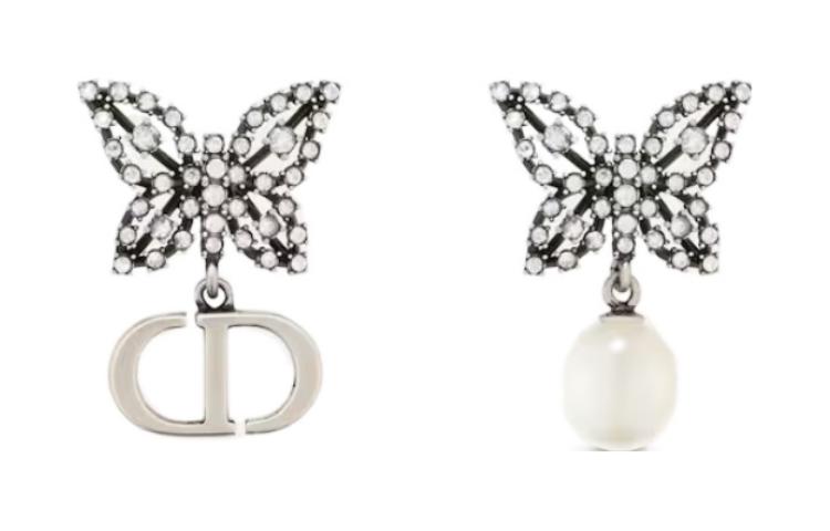 (Women) DIOR Butterfly Design Metal Resin  Earrings - Silver. E2900WOMCY 圖 3