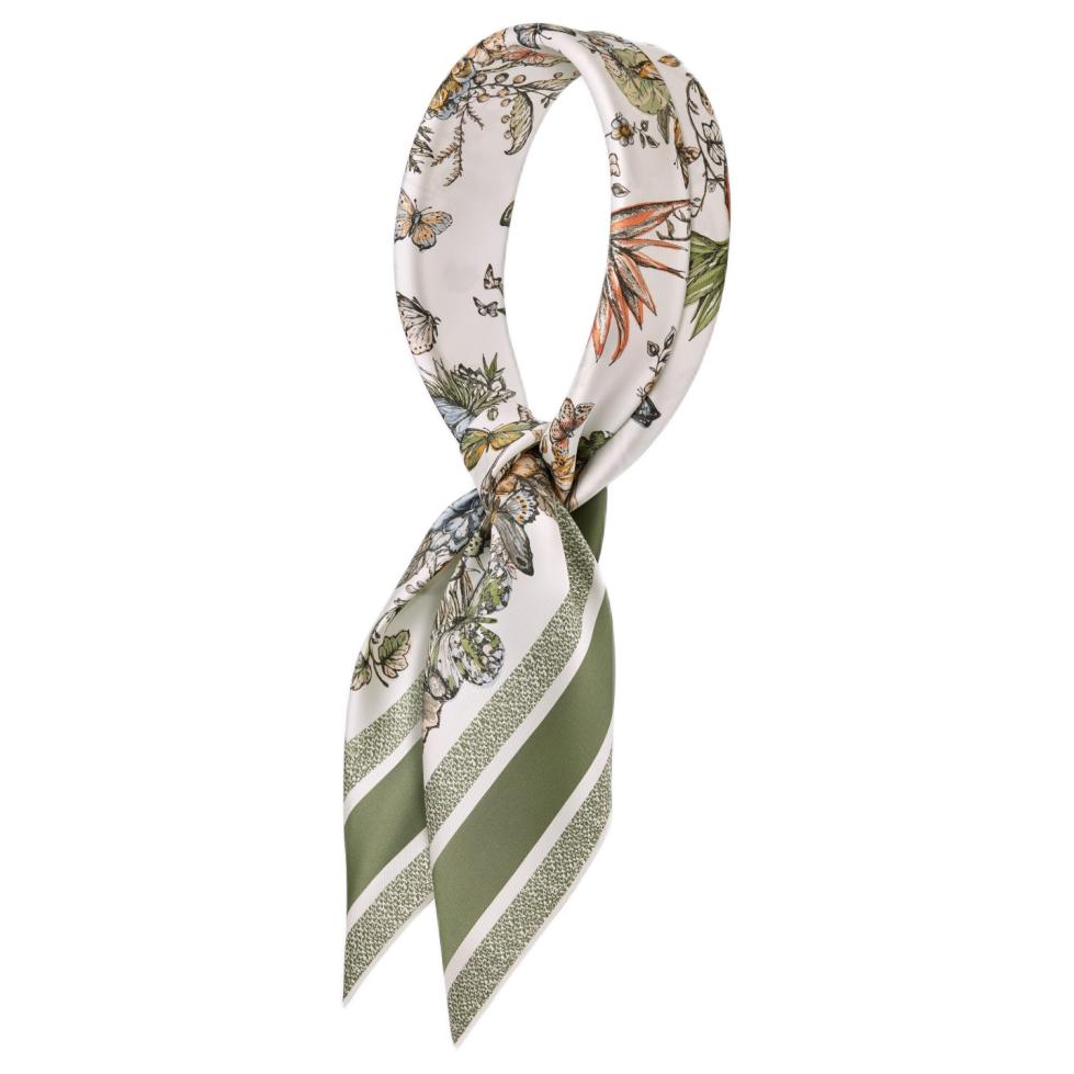 (Women) DIOR Butterfly Print Silk Scarf  White/Light Green. 41BUT090I613C619 圖 3