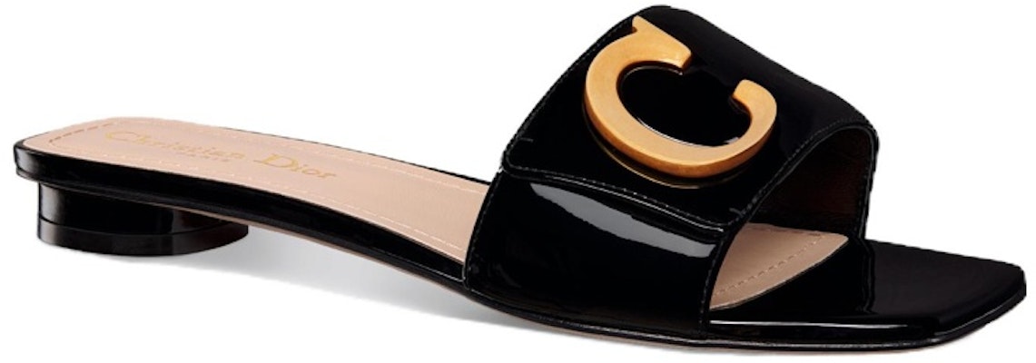 (Women) Dior C'est Dior 'Black Leather Flat Slides' KCQ887VNI_S900 Order (Women) Dior C'est Dior 'Black Leather Flat Slides' KCQ887VNI_S900