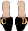 Shop (W) Dior C''est Dior ''Ciabatte in Pelle Nera'' KCQ887VNI_S900
