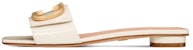 (W) Dior C'est Dior Selipar Kulit Flat Slide 'Putih' KCQ887VNI_S03W