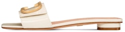 Buy (W) Dior C'est Dior Selipar Kulit Flat Slide 'Putih' KCQ887VNI_S03W