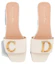 Shop (W) Dior C''est Dior Sandalo Basso in Pelle Scivolato ''Bianco'' KCQ887VNI_S03W