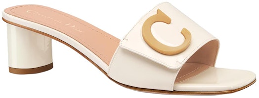 (W) Dior C'est Dior Kulit Patent 'Sandal Tumit Tebal Fesyen' Putih KCQ889VNI_S03W Order (W) Dior C'est Dior Kulit Patent 'Sandal Tumit Tebal Fesyen' Putih KCQ889VNI_S03W