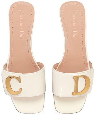 (Women) Dior C'est Dior Patent Leather 'Thick Heel Fashion Sandal' White KCQ889VNI_S03W Lookbook (Women) Dior C'est Dior Patent Leather 'Thick Heel Fashion Sandal' White KCQ889VNI_S03W