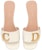 (W) Dior C'est Dior Kulit Patent 'Sandal Tumit Tebal Fesyen' Putih KCQ889VNI_S03W