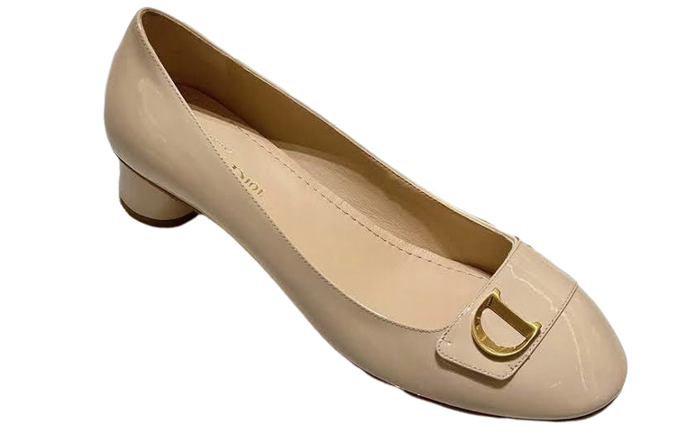 Order DIOR迪奧 C'est Dior 漆皮 平底低筒圓頭 休閒單鞋 女款 黑色