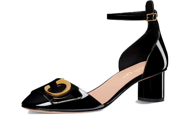(W) Dior C''est Dior Sandali Tacco Largo in Vernice Nera Open Toe KCV073VNI_S900 KCV110VNI_S900 Lookbook (W) Dior C''est Dior Sandali Tacco Largo in Vernice Nera Open Toe KCV073VNI_S900 KCV110VNI_S900