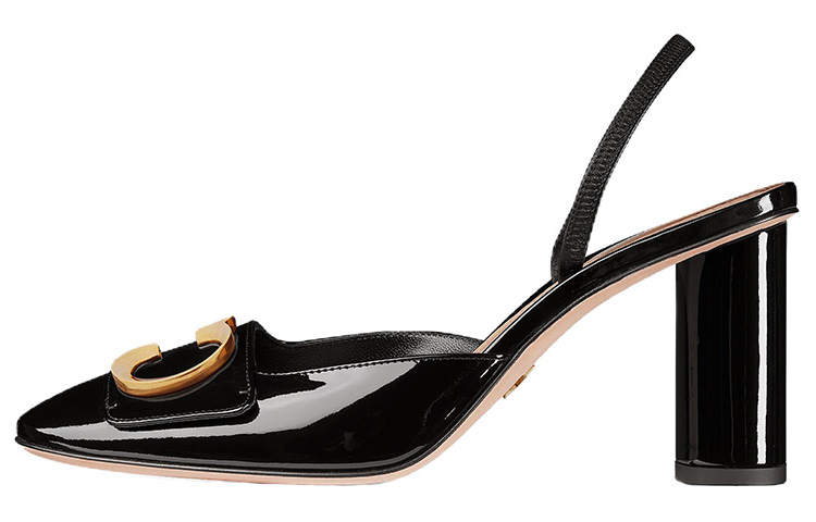 (Women) Dior C'est Dior Patent Leather Round Toe Block Heel Pumps 'Black' KDV073VNI_S900