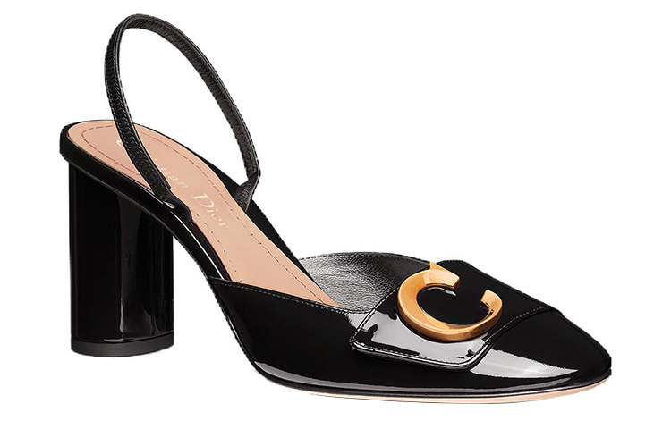 Order (W) Dior C'est Dior Tacones Punta Redonda Cuero Charol Negro KDV073VNI_S900 KCV073VNI_S900