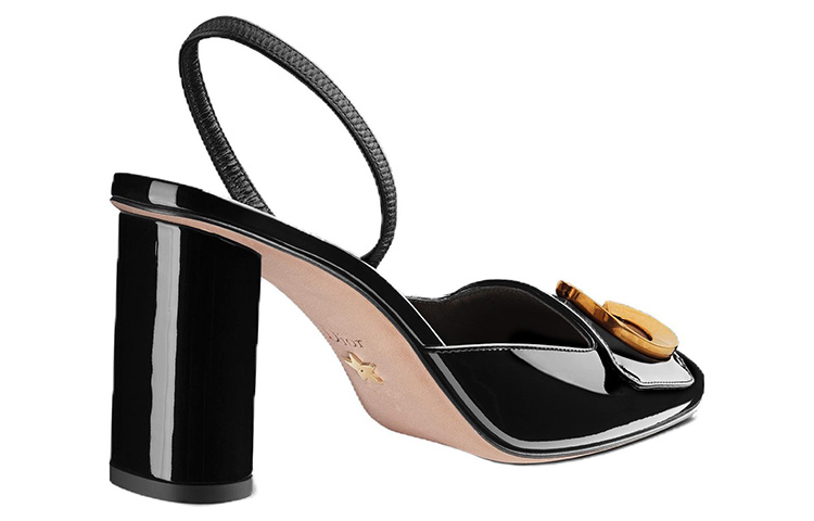 Shop (W) Dior C'est Dior Tacones Punta Redonda Cuero Charol Negro KDV073VNI_S900 KCV073VNI_S900