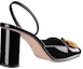 Shop (W) Dior C'est Dior Kasut Tumit Tinggi Kulit Berkilat 'Hitam' KDV073VNI_S900 KCV073VNI_S900