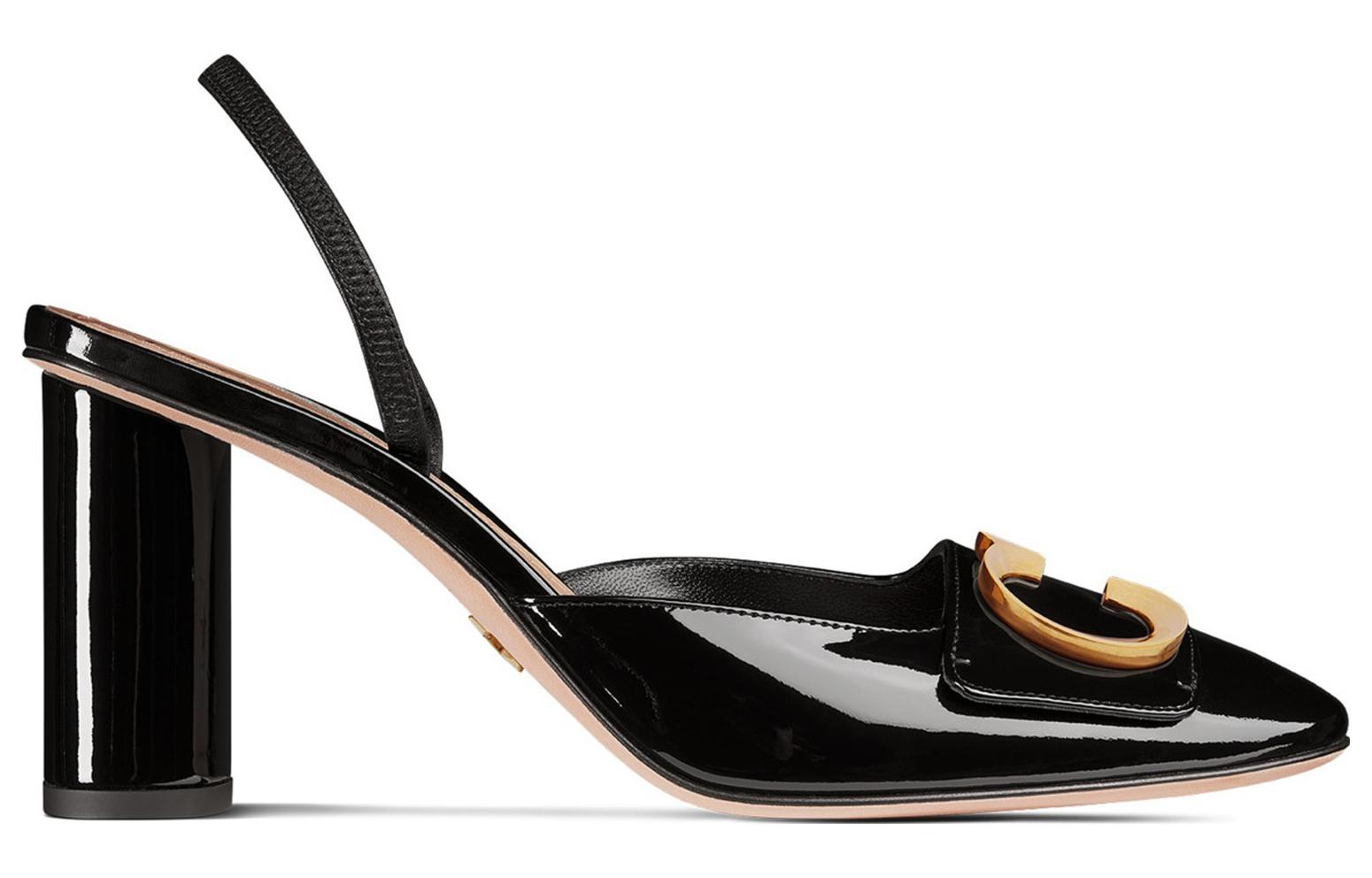 Order (W) Dior C''est Dior Escarpins Talon Chunky en Cuir Vernis 8cm ''Nude'' KDV073VNI_S18U KDV073VNI_S900