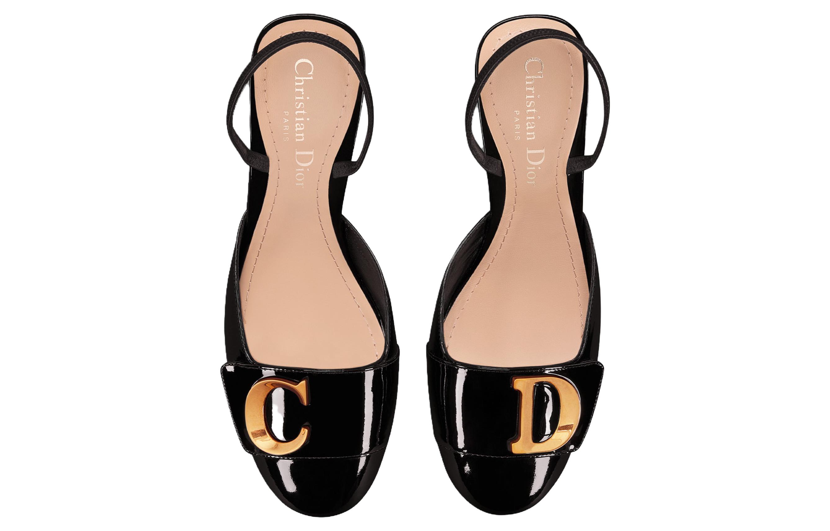 Lookbook (W) Dior C''est Dior Escarpins Talon Chunky en Cuir Vernis 8cm ''Nude'' KDV073VNI_S18U KDV073VNI_S900