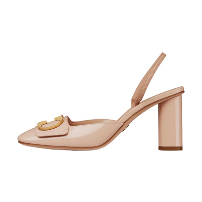 (W) Dior C'est Dior Round Toe Slip-On Block Heel 3.5cm 'Black' KDB845VNI_S900